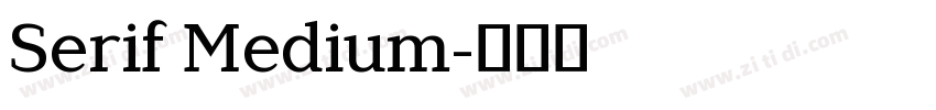 Serif Medium字体转换 Serif Medium字体转换